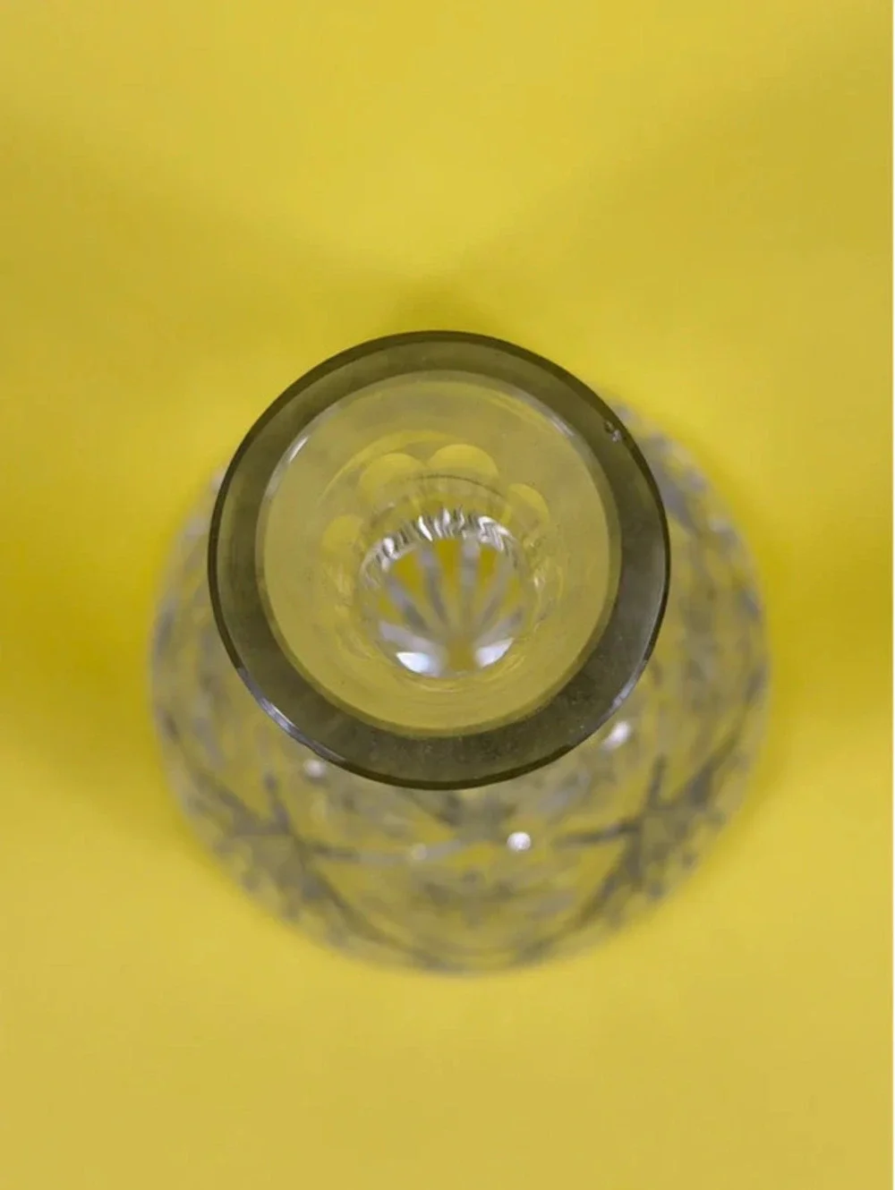Crystal Glass Decanter or Vase - Vintage Starburst Pattern